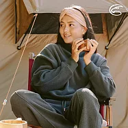 ADISI 女Ocean Pure溫控超柔Terry小高領寬版衛衣AL2321072 (S-L)|海洋紗 保暖 抗靜電 抑菌 消臭 QQ毛 磨毛 M 夜灰