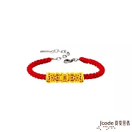 J&rsquo;code真愛密碼金飾 白沙屯 勇往直錢錢超多硬金編織女手鍊