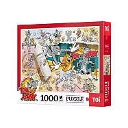 TOi 圖益 【Tom&Jerry系列-跨次元追逐】拼圖1000片 DIY生日插畫桌遊畢業禮物
