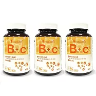 【VegEden®】酵母B群+維生素C錠(60錠/罐) x3罐組