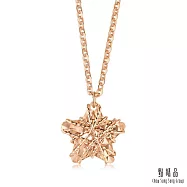 【點睛品】編織五角星 18K玫瑰金項鍊
