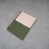 Be Two 手工皮件 ∣ A5筆記本 活頁紙 竹片 抽取式 抹茶綠_A5抽取筆記本