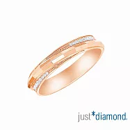【Just Diamond】18K玫瑰金鑽石戒指 真愛約定 對戒_(窄)女戒(港圍) 11 玫瑰金
