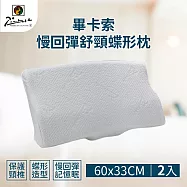 【家購網嚴選】畢卡索舒頸蝶型枕 60x33cm (2入)
