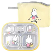 韓國製 卡通正版授權 不鏽鋼餐盤便當盒 附保鮮防塵蓋 米飛兔