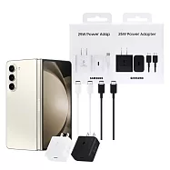 SAMSUNG原廠新款 25W 超級快充頭 + 雙Type C線【盒裝組】T2510 / 支援Z Fold7 Flip7 黑色