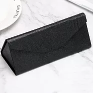 seoul show首爾秀 三角形可折疊防壓墨鏡老花近視太陽眼鏡盒 素面十字格