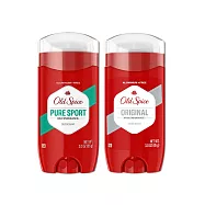 (2罐任選超值組)美國OLD SPICE歐仕派-長效抑味留香約48小時旋轉式體香膏85g/罐(旅行外出固體狀體香劑,戶外運動汗味腋下消臭) 運動綠標*1罐+原味灰標*1罐
