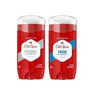 (2罐任選超值組)美國OLD SPICE歐仕派-長效抑味留香約48小時旋轉式體香膏85g/罐(旅行外出固體狀體香劑,戶外運動汗味腋下消臭) 原味灰標*1罐+清新藍標*1罐