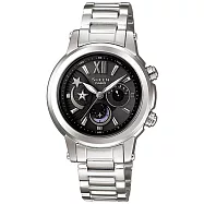 CASIO SHEEN 靜夜星空太陽能電波時尚錶-黑