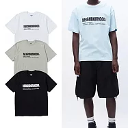 NEIGHBORHOOD 2023SS NH 胸口文字 短袖 白/黑/鼠尾草綠 231PCHN-ST02 XL 白色
