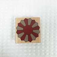 拼布圖形木頭橡皮印章(共5款) -德勒斯登圓盤