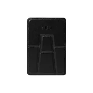 Alto MagSafe 磁吸皮革卡套立架 - 渡鴉黑