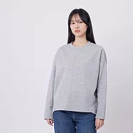 好我_Ezy 短毛厚磅長袖上衣 灰色