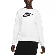 NIKE AS W NSW CLUB FLC GX STD CREW 女長袖上衣-白-DQ5833100 S 白色
