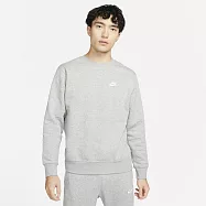 NIKE AS M NSW CLUB CRW BB 男長袖上衣-灰-BV2663063 M 灰色