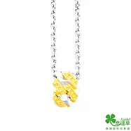 幸運草金飾 終結孤單黃金/純銀男墜子 送白鋼項鍊