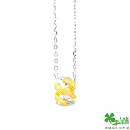 幸運草金飾 終結孤單黃金/純銀女墜子 送白鋼項鍊