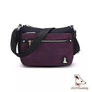 B.S.D.S冰山袋鼠 - 玩色主義 - 雙色輕量多層斜背包【9001-KU】 野莓黑