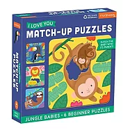 美國Mudpuppy 親子配對拼圖 -叢林動物