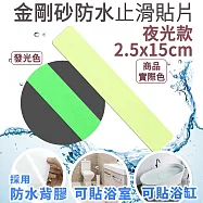 Echain Tech 金鋼砂止滑貼片 夜光長條款 2入 (2.5x15公分)