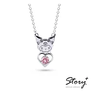 【客製品】STORY 故事銀飾-Kuromi & Me系列-酷洛米誕生石純銀項鍊-白K金 10月