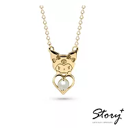 【客製品】STORY 故事銀飾-Kuromi & Me系列-酷洛米誕生石純銀項鍊-黃K金 6月