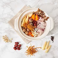 【芍品軒】換季補養.斜陽|黃金蟲草茶樹菇燉煮藥膳包 (約3-4人份/包)