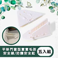 【儀家生活館】平移門窗型寶寶毛孩安全鎖/防護安全釦 5入組