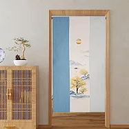 【巴芙洛】清新典雅風水簾90*176/90*195cm兩種尺寸同一價格(風水簾/窗簾/長門簾/門簾/隔簾) 月夜河畔90*176cm