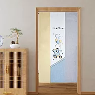 【巴芙洛】清新典雅風水簾90*176/90*195cm兩種尺寸同一價格(風水簾/窗簾/長門簾/門簾/隔簾) 氣球熊90*195cm