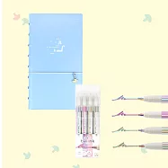 TO NOTE Daily 雙色線條手帳組 冒險日程本+繽紛色系線條筆