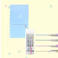 TO NOTE Daily 雙色線條手帳組 冒險日程本+螢光色系線條筆