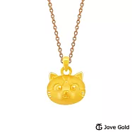 JoveGold漾金飾 可愛小花黃金墜子 送玫瑰鋼項鍊