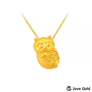 JoveGold漾金飾 吉祥小花黃金墜子 送玫瑰鋼項鍊