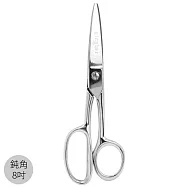 美國Gingher超鋒利洋裁剪20cm縫紉剪8吋剪刀220560-1002(鉻鎳合金;前端鈍角;義大利製)服裝設計拼布剪裁縫剪