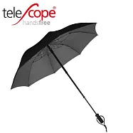 長毛象-德國[EuroSCHIRM] 德國高級雨傘品牌 TELESCOPE HANDSFREE / 免持健行傘-小 (黑)