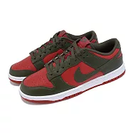 Nike 休閒鞋 Dunk Low Mystic Red 男鞋 女鞋 紅 綠 皮革 經典 復古 低筒 運動鞋 DV0833-600 24cm RED/GREEN