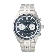 SEIKO 巔峰極速三眼計時腕錶-銀X黑