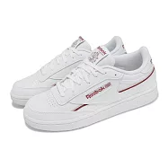 Reebok 休閒鞋 Club C 85 Vegan 女鞋 白 棕 皮革 拼接 復古 低筒 運動鞋 100074446 23.5cm WHITE/SEDROS/WHITE
