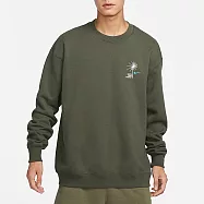 NIKE AS M NSW OUTDOOR FLEECE FT 男長袖上衣-綠-FV8457325 L 綠色