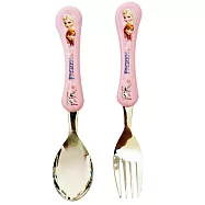 2件組 不鏽鋼湯匙叉子餐具組 卡通正版授權 寶可夢 酷洛米 HELLOKITTY 米奇 鯊魚寶寶 蜘蛛人 米飛兔 小熊維尼 好握艾莎粉色
