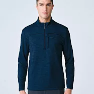 【荒野wildland】男拉鍊鬆餅格保暖機能衣秀姑藍山 M 秀姑藍山