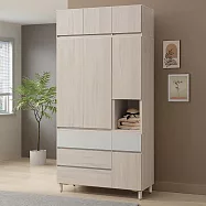 Homelike 喜家居4x8尺四抽衣櫃(含被櫃)(2347)