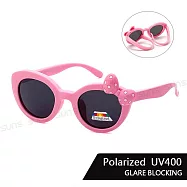 【SUNS】兒童偏光太陽眼鏡 彈力壓不壞材質 可愛蝴蝶結造型 寶麗來鏡片 抗UV400 S44 粉框粉腳