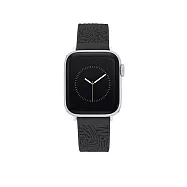 【Steve Madden】Apple watch 浮雕LOGO矽膠蘋果錶帶 42/44/45/49 mm 時尚黑