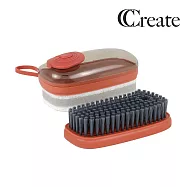 【CC家居】多功能液壓可換頭清潔刷-雙頭(洗衣刷/萬用清潔刷) 橘色