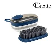 【CC家居】多功能液壓可換頭清潔刷-雙頭(洗衣刷/萬用清潔刷) 藍色