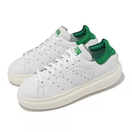 adidas 休閒鞋 Stan Smith PF W 女鞋 白 綠 皮革 低筒 厚底增高 史密斯 經典 愛迪達 ID2786 23cm WHITE/GREEN