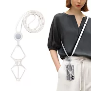 Bone蹦克 斜背 頸掛手機綁四代(手機掛繩 手機配件 手機周邊 手機吊繩 手機繩斜背) 白